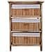 Cassettiera Legno Marrone 3 Cassetti Bambù 40x29x58 Cm - Foto miniatura 2
