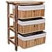 Cassettiera Legno Marrone 3 Cassetti Bambù 40x29x58 Cm - Foto miniatura 5