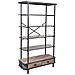 Scaffale In Metallo Grigio E Legno 100x40x181h - Foto miniatura 1