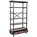 Scaffale In Metallo Grigio E Legno 100x40x181h - Foto miniatura 3