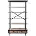 Scaffale In Metallo Grigio E Legno 100x40x181h - Foto miniatura 4