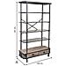Scaffale In Metallo Grigio E Legno 100x40x181h - Foto miniatura 5