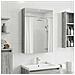 Mobiletto per specchio da bagno con lo scaffale Grigio Sonoma - Foto miniatura 4