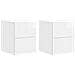 Mobiletto da notte a muro 2 pcs Bianco Lucido 33 x 34,5 x 40 cm - Foto miniatura 1