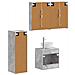 Set di mobili per il bagno 4 pcs Grigio Cemento - Foto miniatura 5