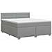 Letto box spring con materasso Grigio Chiaro 140 x 200 cm - Foto miniatura 1