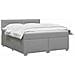 Letto box spring con materasso Grigio Chiaro 140 x 200 cm - Foto miniatura 6