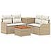 Set di divani 6 pz Beige e Bianco Crema - Foto miniatura 1