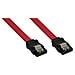 cavo sata 7pin l-form a sata 7pin l-form, max 1,5gbs, piatto, chiusura a scatto, rosso, 0,5m - Foto miniatura 1