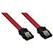 cavo sata 7pin l-form a sata 7pin l-form, max 1,5gbs, piatto, chiusura a scatto, rosso, 0,5m - Foto miniatura 3