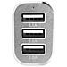 IUSB3-CAR-3P - Caricatore Universale da Auto 3p USB 5100 mAh Nero / Silver - Foto miniatura 2