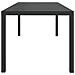 Tavolo da Giardino Nero 185x90x74 cm in Alluminio e WPC - Foto miniatura 3