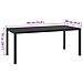 Tavolo da Giardino Nero 185x90x74 cm in Alluminio e WPC - Foto miniatura 5