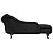 Chaise Longue Destra In Velluto Nero Nimes - Foto miniatura 18
