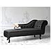 Chaise Longue Destra In Velluto Nero Nimes - Foto miniatura 19