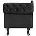 Chaise Longue Destra In Velluto Nero Nimes - Foto miniatura 21