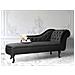 Chaise Longue Destra In Velluto Nero Nimes - Foto miniatura 11