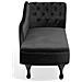 Chaise Longue Destra In Velluto Nero Nimes - Foto miniatura 13