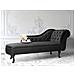 Chaise Longue Destra In Velluto Nero Nimes - Foto miniatura 2