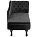 Chaise Longue Destra In Velluto Nero Nimes - Foto miniatura 7
