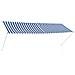 Tenda Da Sole Retrattile 350x150 Cm Blu E Bianco - Foto miniatura 1
