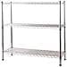 Kit Scaffale In Metallo Acciaio Cromato A 3 Ripiani 90x35x90h Con Piedini - Foto miniatura 1