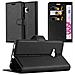 Custodia Compatibile Con Htc U Play In Nero Carbone - Coperchio Protettiva Con Chiusura Magnetica, Funzione Stand E Tasca Per Le Carte - Foto miniatura 1