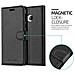 Custodia Compatibile Con Htc U Play In Nero Carbone - Coperchio Protettiva Con Chiusura Magnetica, Funzione Stand E Tasca Per Le Carte - Foto miniatura 3