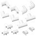 Micro Canaline Clip-over Accessori Multipack Partecipa Lunghezze Multiple Di Copertura 20x10mm Micro Cavo 13 Pezzi Elettrici Trunking Accessori Multipack - Bianco Cloap2010w - Foto miniatura 1