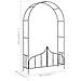 Arco da Giardino con Porta Nero 138x40x238 cm in Ferro - Foto miniatura 3