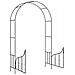 Arco da Giardino con Porta Nero 138x40x238 cm in Ferro - Foto miniatura 4