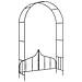 Arco da Giardino con Porta Nero 138x40x238 cm in Ferro - Foto miniatura 6