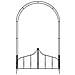 Arco da Giardino con Porta Nero 138x40x238 cm in Ferro - Foto miniatura 7