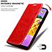 Custodia Compatibile Con Lg K52 In Rosso Mela - Coperchio Protettiva Con Chiusura Magnetica, Funzione Stand E Tasca Per Le Carte - Foto miniatura 6