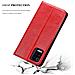 Custodia Compatibile Con Lg K52 In Rosso Mela - Coperchio Protettiva Con Chiusura Magnetica, Funzione Stand E Tasca Per Le Carte - Foto miniatura 7