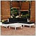 Set Divani da Giardino 6 pz con Cuscini Bianchi Legno di Pino - Foto miniatura 1