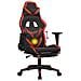 Sedia da Gaming Massaggio Poggiapiedi Nero e Rosso Similpelle - Foto miniatura 4
