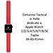 Cinturino 729 Originale Loop Leather Per Apple Watch 1-2-3-4-5-6-7-se 38 40 41mm Red - Foto miniatura 2