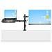 Braccio Monitor da Scrivania con Ripiano VESA Ventilato per Laptop (4.5kg) e Display fino a 32" (8kg), Nero, Supporto /Staffa per Notebook e Monitor VESA regolabile; Morsetto a C /Foro Passante - Foto miniatura 5