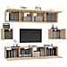 Set Di Mobili Porta Tv 6 Pz Rovere Sonoma In Legno Multistrato - Foto miniatura 7