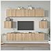 Set Di Mobili Porta Tv 6 Pz Rovere Sonoma In Legno Multistrato - Foto miniatura 1