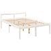 Letto per Anziani con Testiera Bianco Double in Legno Massello - Foto miniatura 3