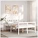 Letto per Anziani con Testiera Bianco Double in Legno Massello - Foto miniatura 6