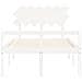 Letto per Anziani con Testiera Bianco Double in Legno Massello - Foto miniatura 7