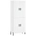 Credenza Bianca 69,5x34x180 Cm In Legno Multistrato - Foto miniatura 2