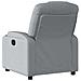 Poltrona Reclinabile In Tessuto Grigio Chiaro - Foto miniatura 6