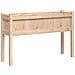 Fioriera Giardino Con Gambe 110x31x70 Cm Legno Massello Pino - Foto miniatura 6