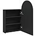 Armadietto Bagno Con Specchio E Led Ad Arco Nero 42x13x70 Cm - Foto miniatura 4