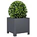 Fioriere Da Giardino 2 Pz Antracite 30x30x30 Cm In Acciaio - Foto miniatura 9