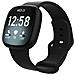 Cinturino In Silicone Per Fitbit Versa4/fitbit Sense2/fitbit Versa3/fitbit Sense Black S - Foto miniatura 1
